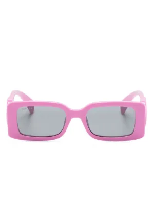 Gucci Eyewear スクエアフレーム サングラス | ピンク | FARFETCH JP