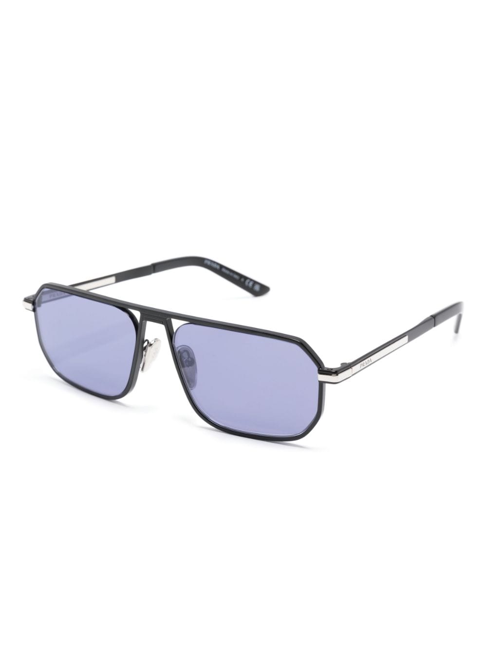 Prada Eyewear OPR A53S zonnebril met rechthoekig montuur Zwart