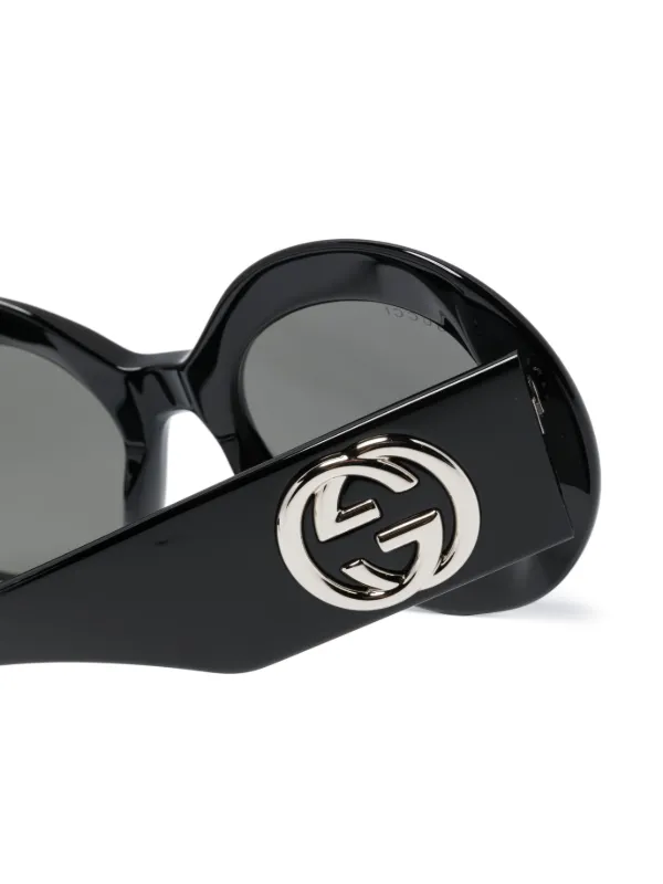 Gucci Eyewear Interlocking G oval frame Sunglasses Farfetch