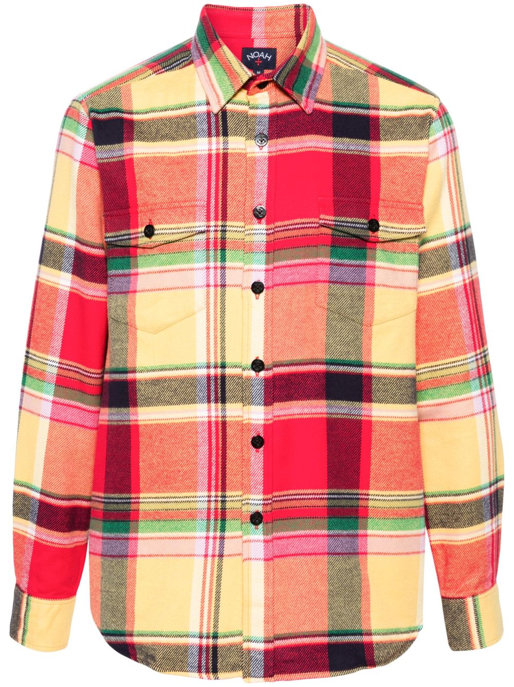 Heavyweight plaid-check flannel shirt