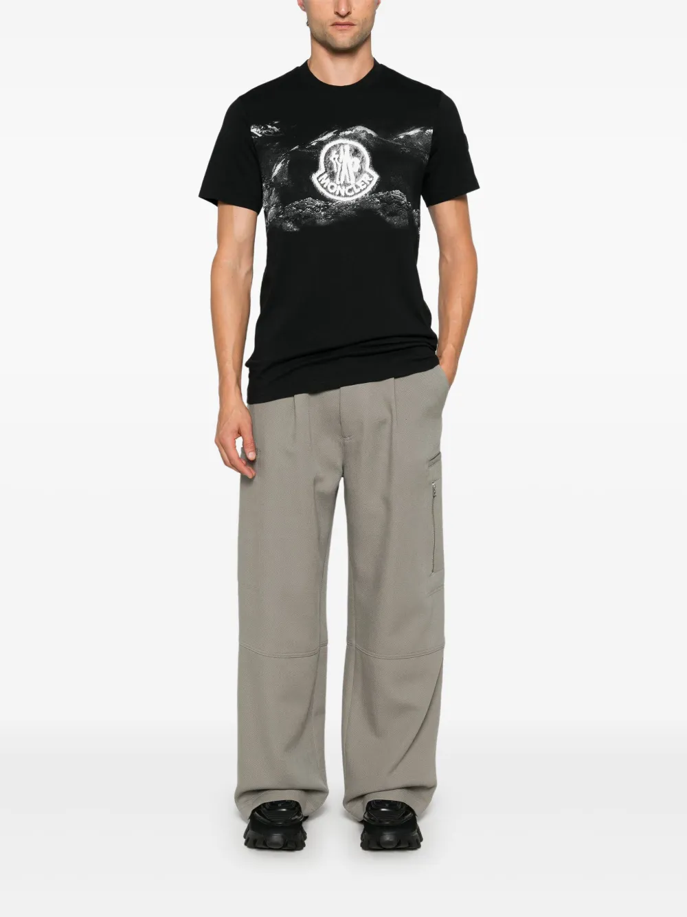 Moncler T-shirt met korte mouwen - Zwart