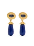 Prounis 22kt gold Alabastra sapphire and lapis lazuli earrings