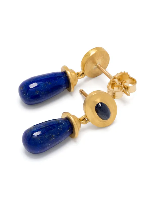 Prounis Alabastra サファイア ラピスラズリ ピアス 22Kゴールド