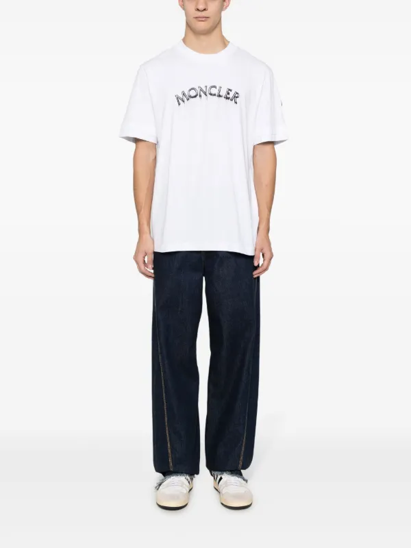 Moncler logo-print Cotton T-shirt | White | FARFETCH Moncler logo-print Cotton T-shirt | White | FARFETCH