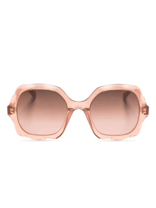 Chloe Eyewear Scallop round frame Sunglasses Pink FARFETCH IE