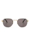 Cartier Eyewear rimless square-frame sunglasses - Gold