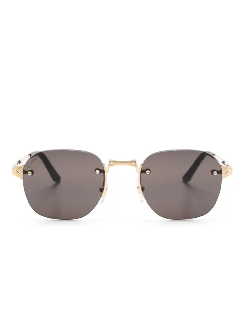 Cartier Eyewear lentes de sol cuadrados sin armazón