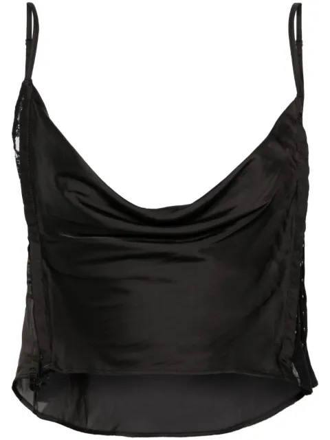 Y/Project sheer-lace draped top