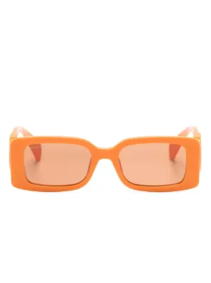 Gucci Eyewear Interlocking G rectangle-frame Sunglasses | Pink