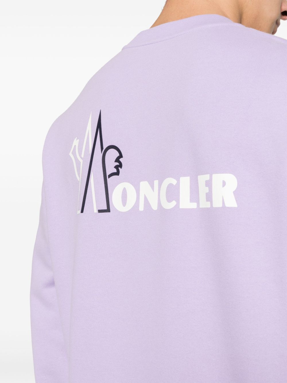Moncler Sweater met logo-applicatie Paars