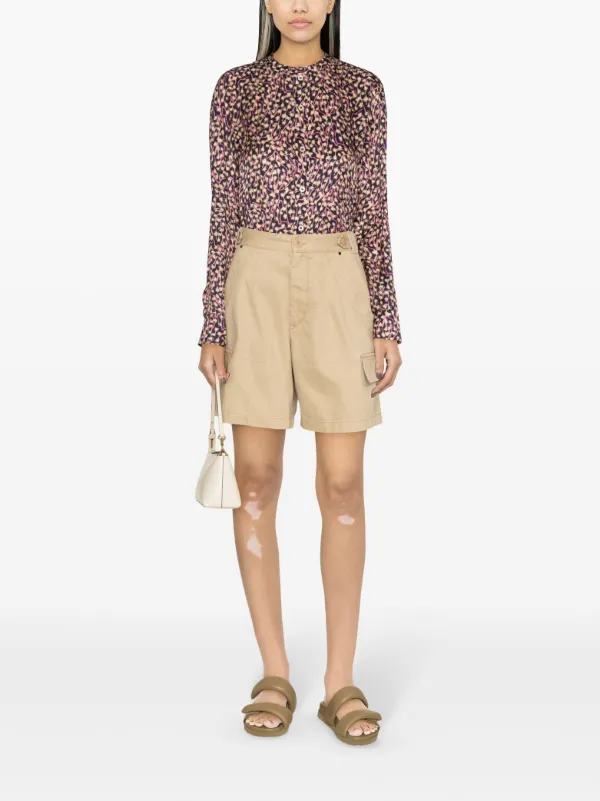 ISABEL MARANT Lisette Cotton Cargo Shorts | Brown | FARFETCH