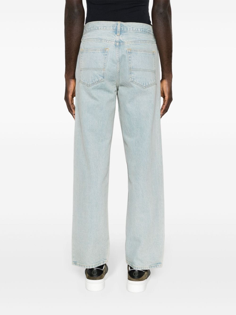 Shop Noah Ny Mid-rise Straight-leg Jeans In Blue