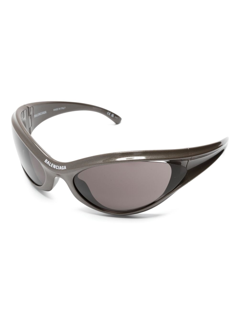 Balenciaga Eyewear Dynamo Wrap zonnebril met oversized montuur - Grijs