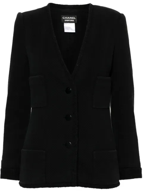 CHANEL Pre-Owned 1990s diamond-quilted cotton blazer