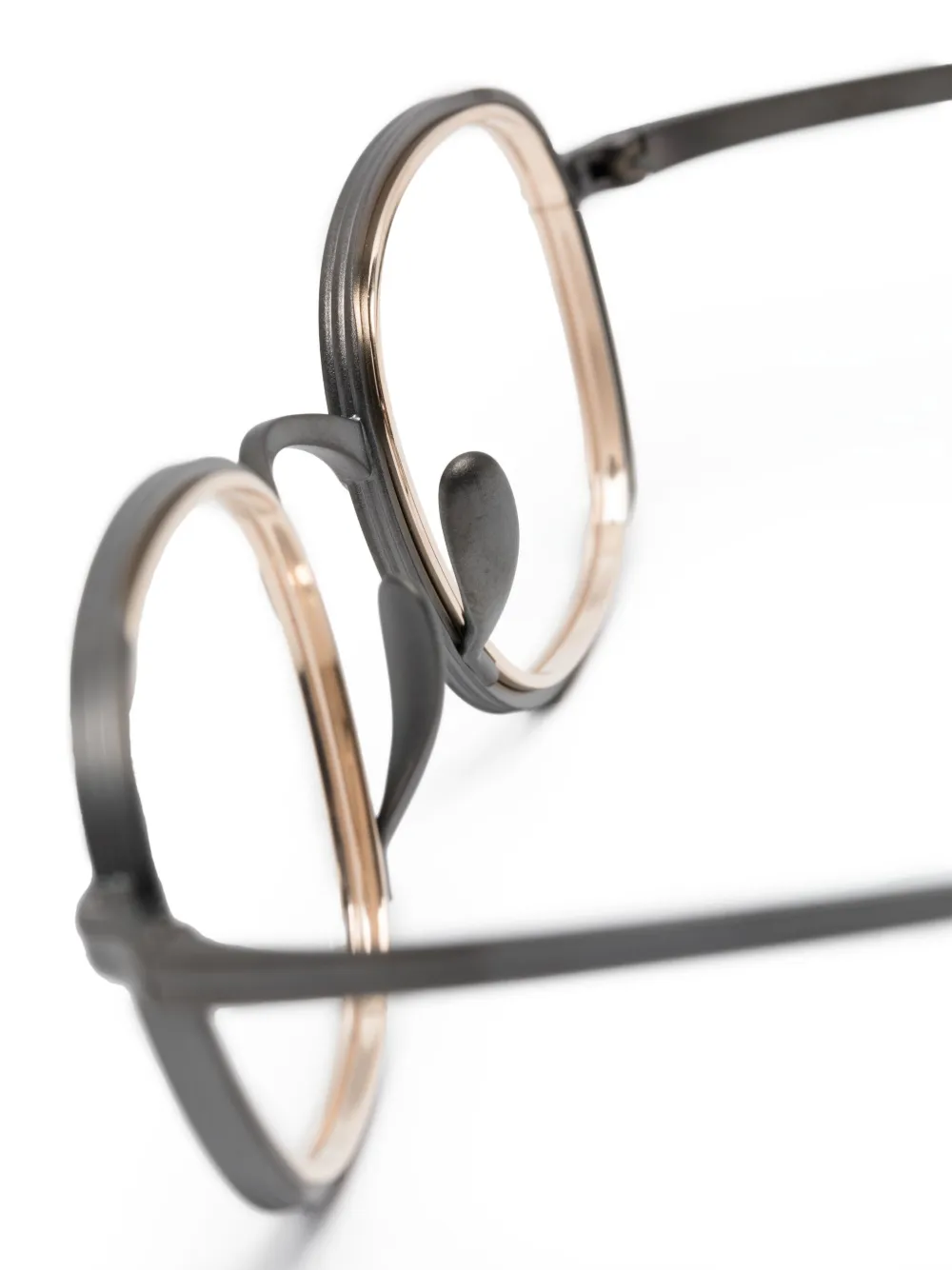  Kame Mannen Square-frame Glasses - Grey 