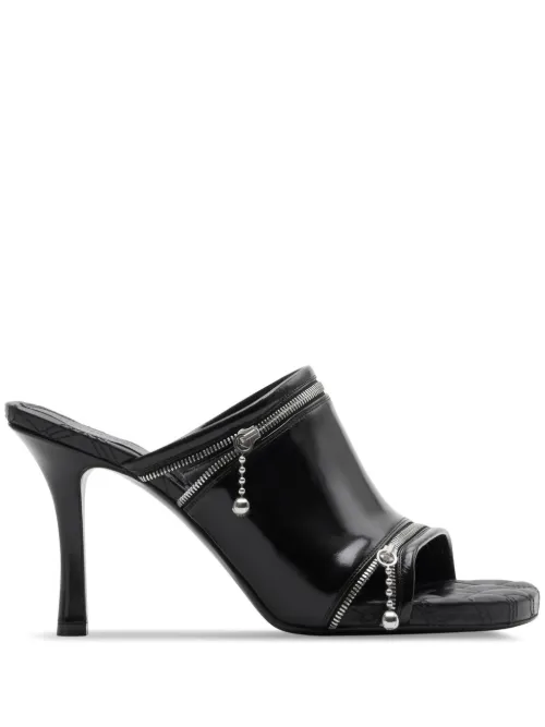 Sandales Peep 85 mm en cuir - Burberry - Modalova