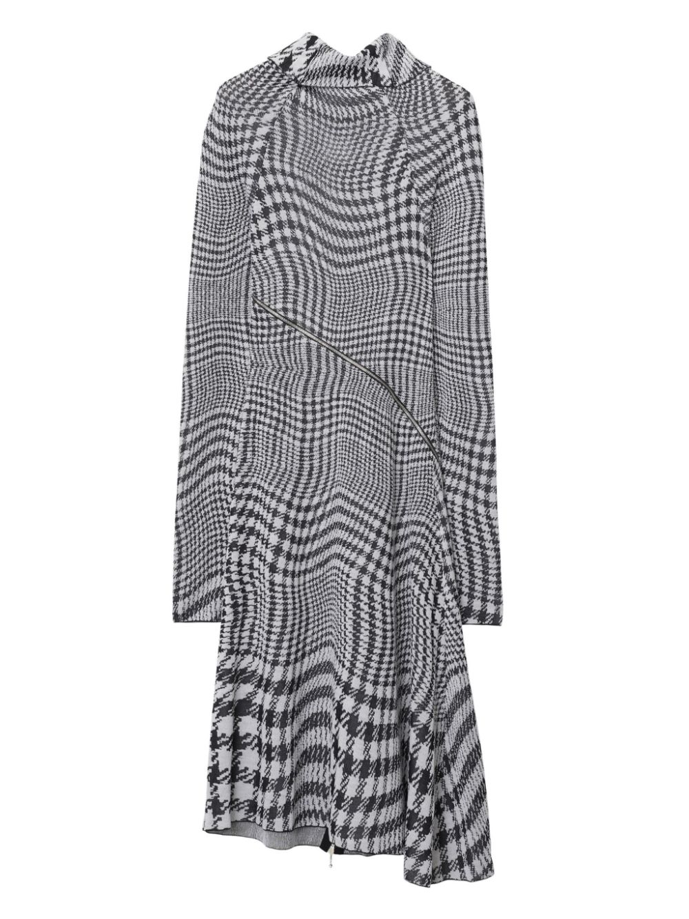 Burberry Warped houndstooth-pattern midi dress Women