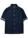 Burberry Heavyweight logo-patch denim shirt - Blue