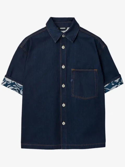 Burberry chemise en jean à patch logo