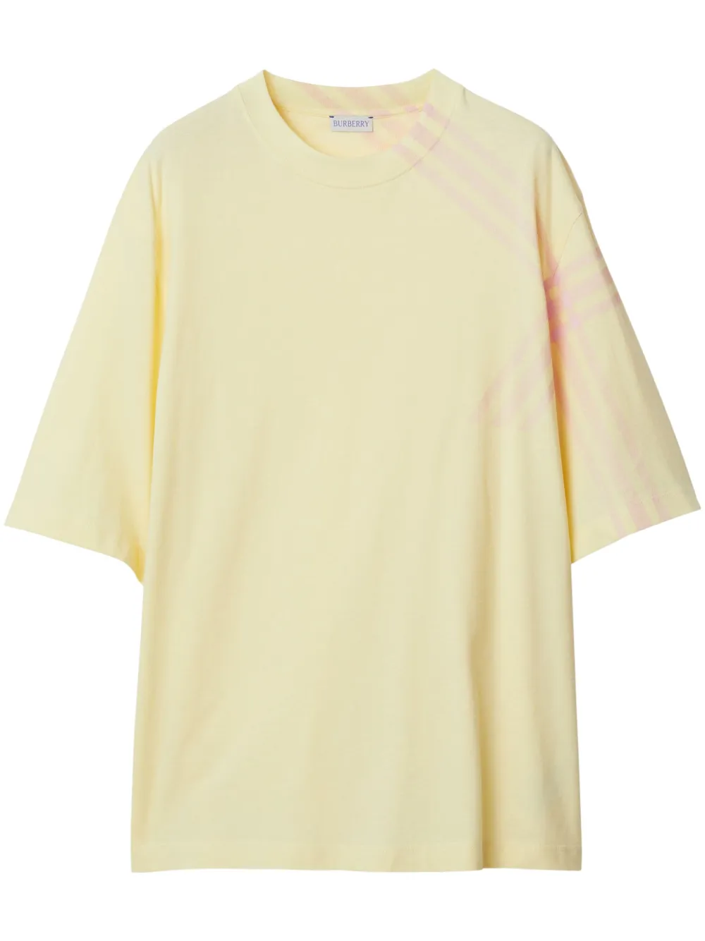 Burberry check-print cotton T-shirt – Yellow Burberry check-print cotton T-shirt – Yellow