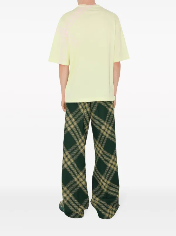Tシャツ・カットソー BURBERRY Men T-shirt Yellow Cream 8083593 Burberry check-print Cotton T-shirt | Yellow | FARFETCH