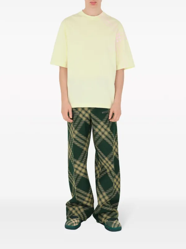 【関税&送料込み】Burberry Yellow Cotton T-Shirt Burberry check-print Cotton T-shirt | Yellow | FARFETCH