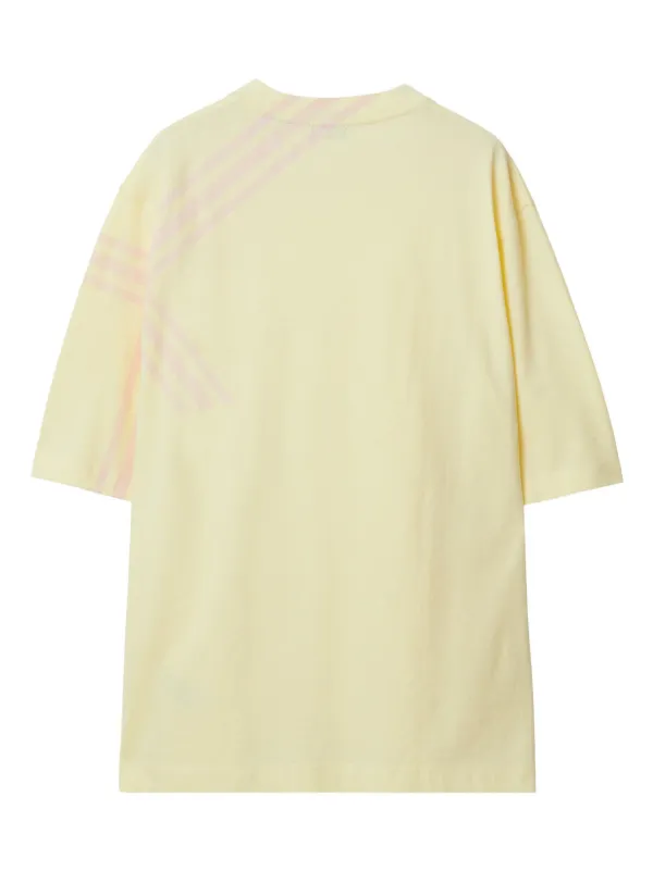 Tシャツ・カットソー BURBERRY Men T-shirt Yellow 8082053 LFBTQ Burberry check-print Cotton T-shirt | Yellow | FARFETCH