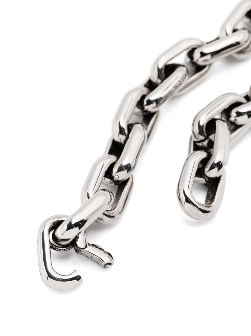 Shop Alexander Mcqueen Peak Chunky-chain Necklace In Silver