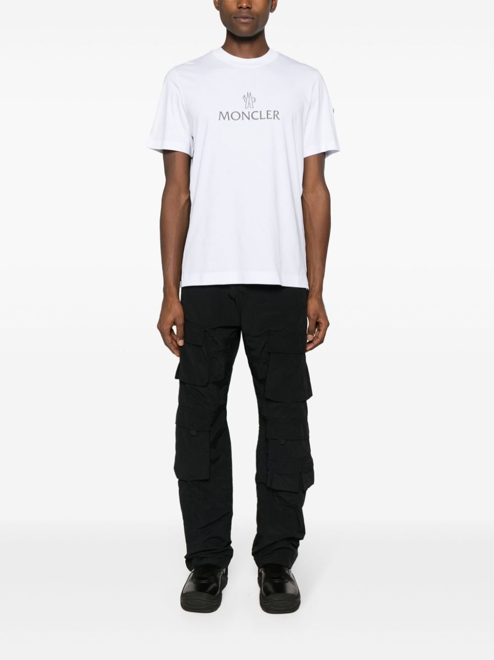 Image 2 of Moncler logo-print cotton T-shirt