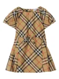 Burberry Kids Vintage Check-pattern pleated dress - Brown