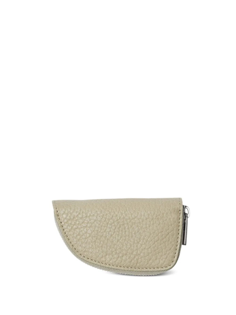 Shop Burberry Shield Leather Coin Pouch In Neutrals