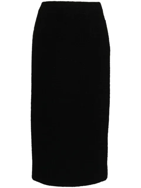 Alessandra Rich bouclé tweed midi skirt