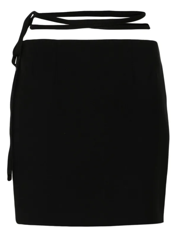 Asymmetric wrap on sale mini skirt