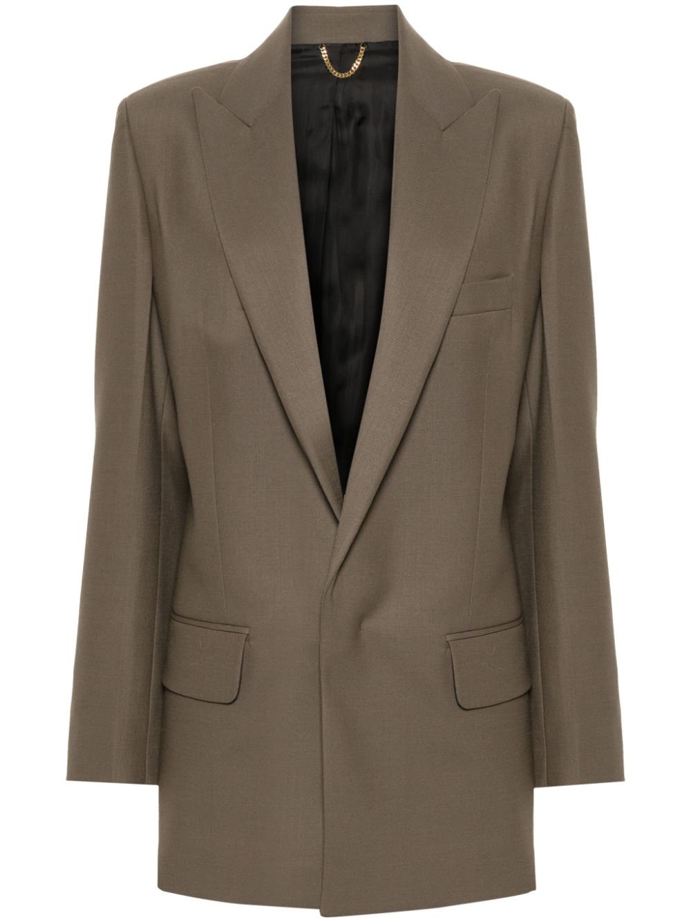 Victoria Beckham Blazer met puntig revers Groen