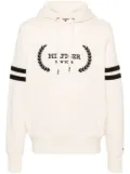 Tommy Hilfiger embroidered-logo cotton hoodie - Neutrals