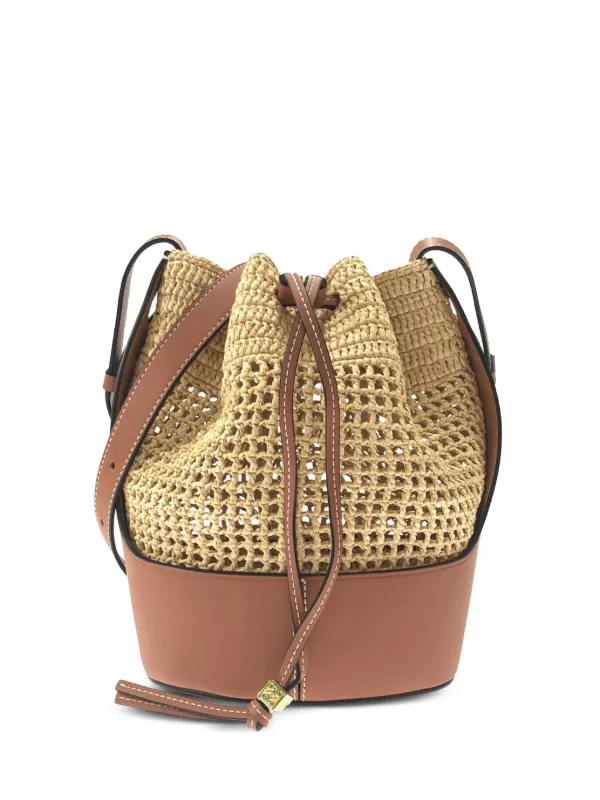 Loewe Pre Owned 2020 2023 Balloon Raffia Bucket Bag Farfetch