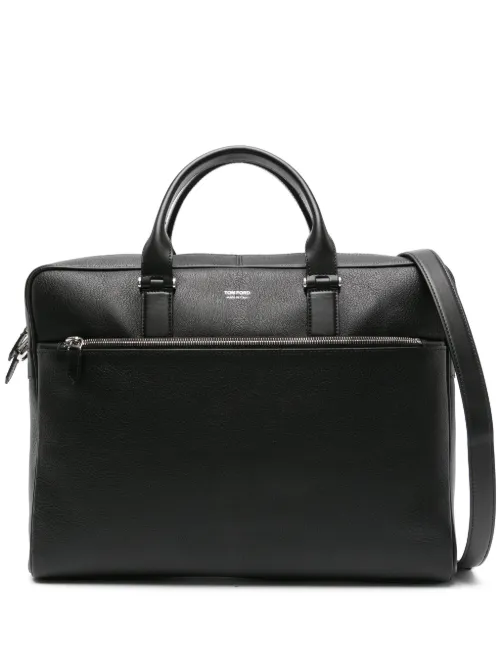Porte-documents en cuir à logo imprimé - TOM FORD - Modalova
