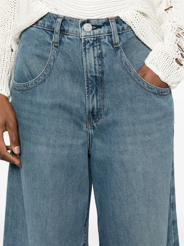 FRAME Skater high-rise wide-leg Jeans | Blue | FARFETCH