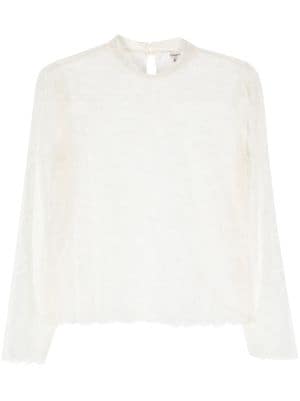 FRAME Ribbed bell-sleeve Top - Farfetch