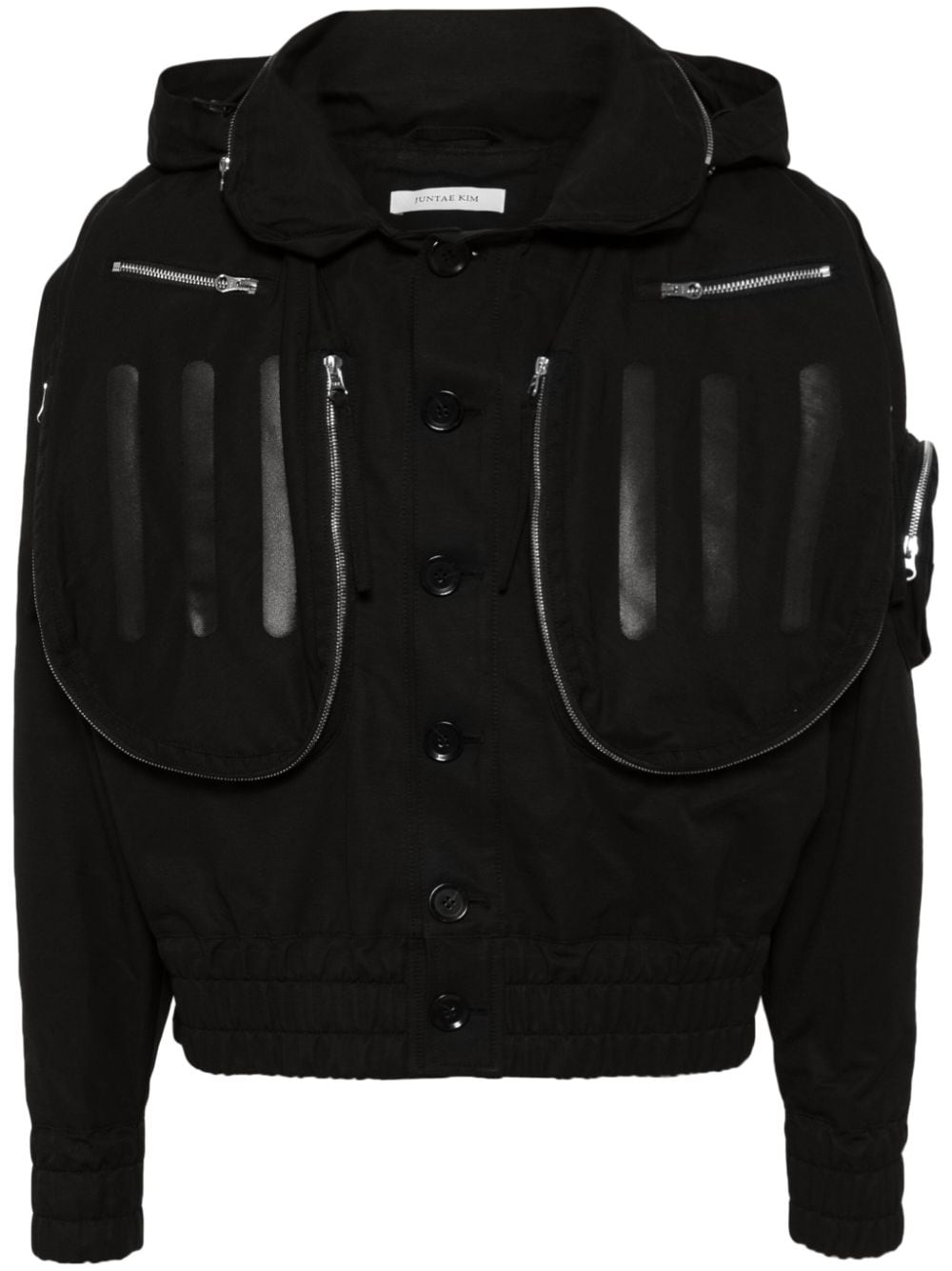 Juntae Kim Hooded Long-sleeve Jacket In Black