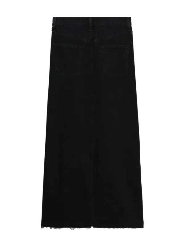 AGOLDE Hilla Denim Maxi Skirt Black FARFETCH PH