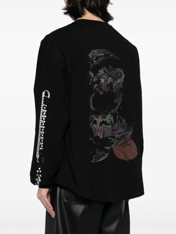 XS We11done グラフィックTシャツ We11done グラフィック Tシャツ | ブラック | FARFETCH JP