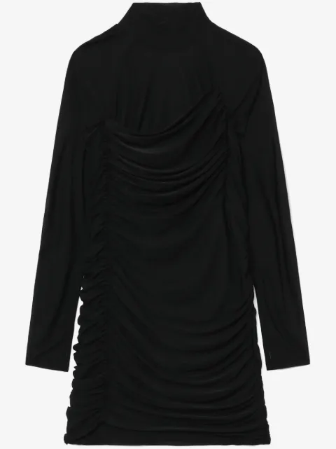 Helmut Lang ruched long-sleeve minidress