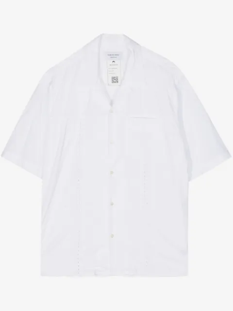 Marine Serre lace-detail cotton shirt