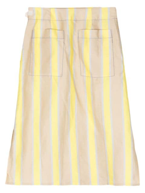 Emmy striped wrap skirt 