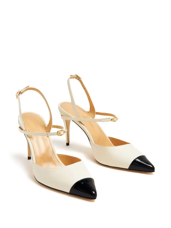 JENNIFER CHAMANDI スリングバックシューズ ホワイト×ブラック JENNIFER CHAMANDI スリングバックシューズ ホワイト×ブラック