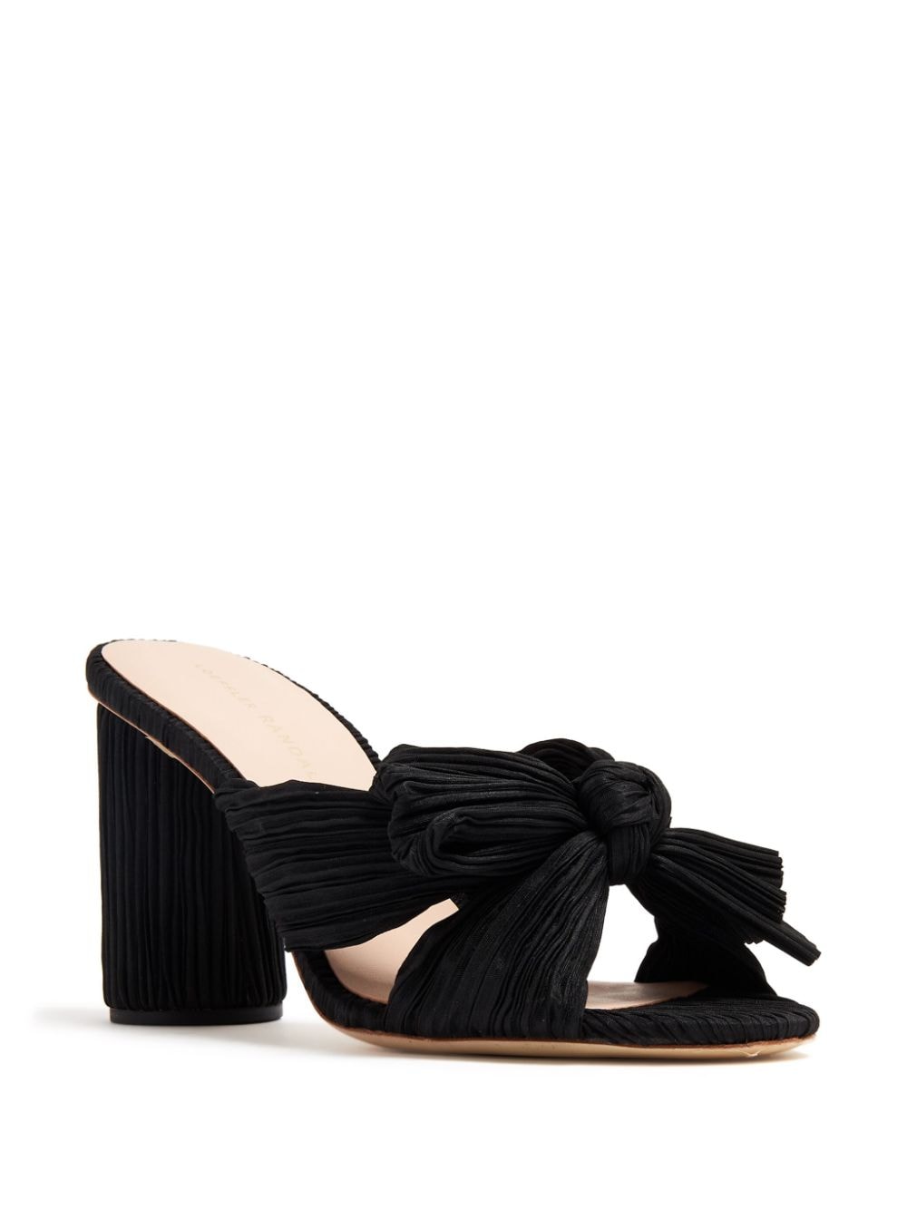 Loeffler Randall Penny 90mm pleated mules - Zwart