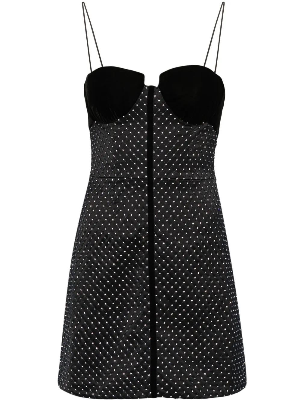 Nafsika Skourti Eclipse crystal-embellished satin dress | Black | Image 1