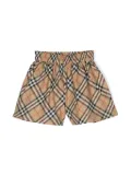 Burberry Kids Vintage Check-pattern cotton shorts - Brown