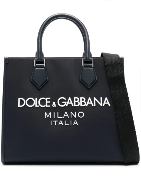 Dolce & Gabbana logo-embossed canvas tote bag